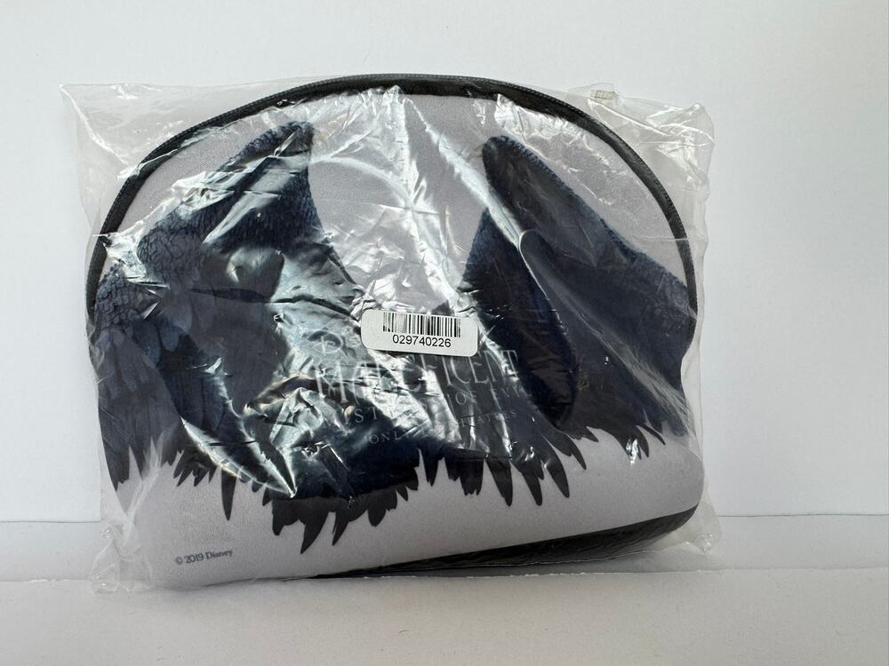 MAC Disney Maleficent Mistress of Evil Black Neoprene Cosmetic Bag Pouch New